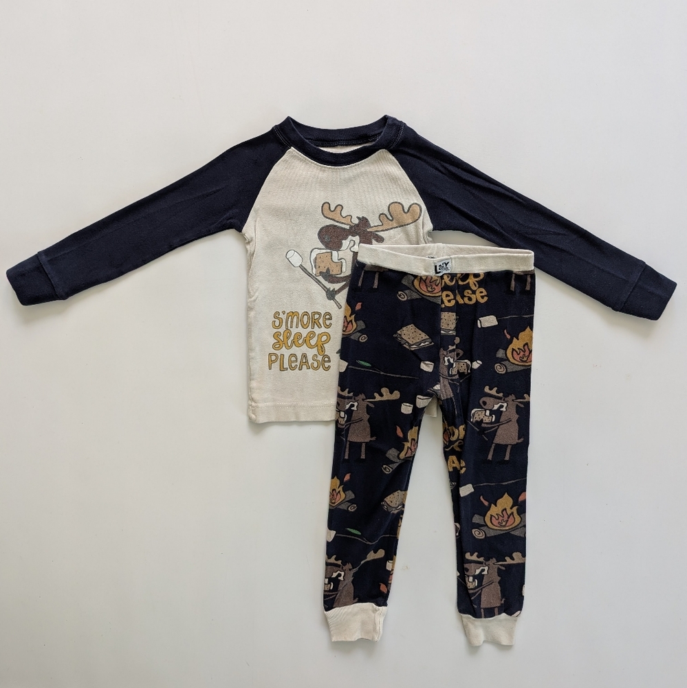 Lazy One Toddler S'more Sleep Please Pajama Set, 2-Piece